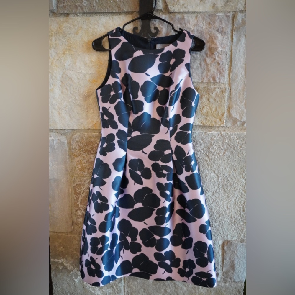 Lela Rose Floral Sleeveless Dress - Black and Pink  size 2